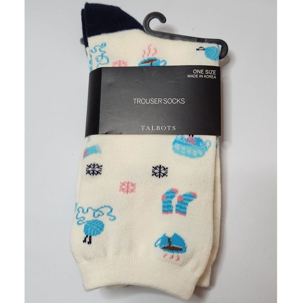 Talbots Trouser Socks — One Size 9–11 — Cotton Blend — New